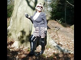 Granny Head #38 Cheating with her Co-worker in the Forest